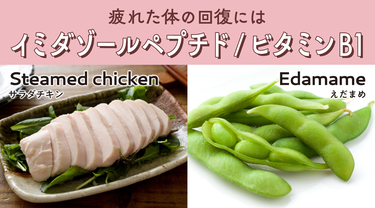 サラダチキン、枝豆