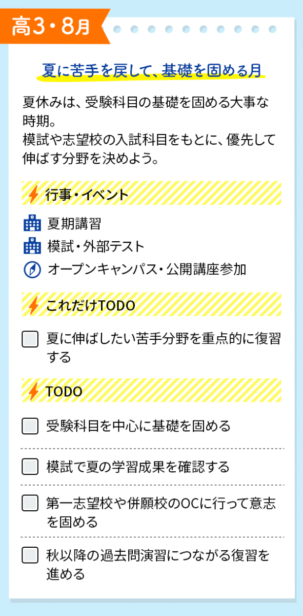 一般選抜志望向け｜イベントとTODOをチェック